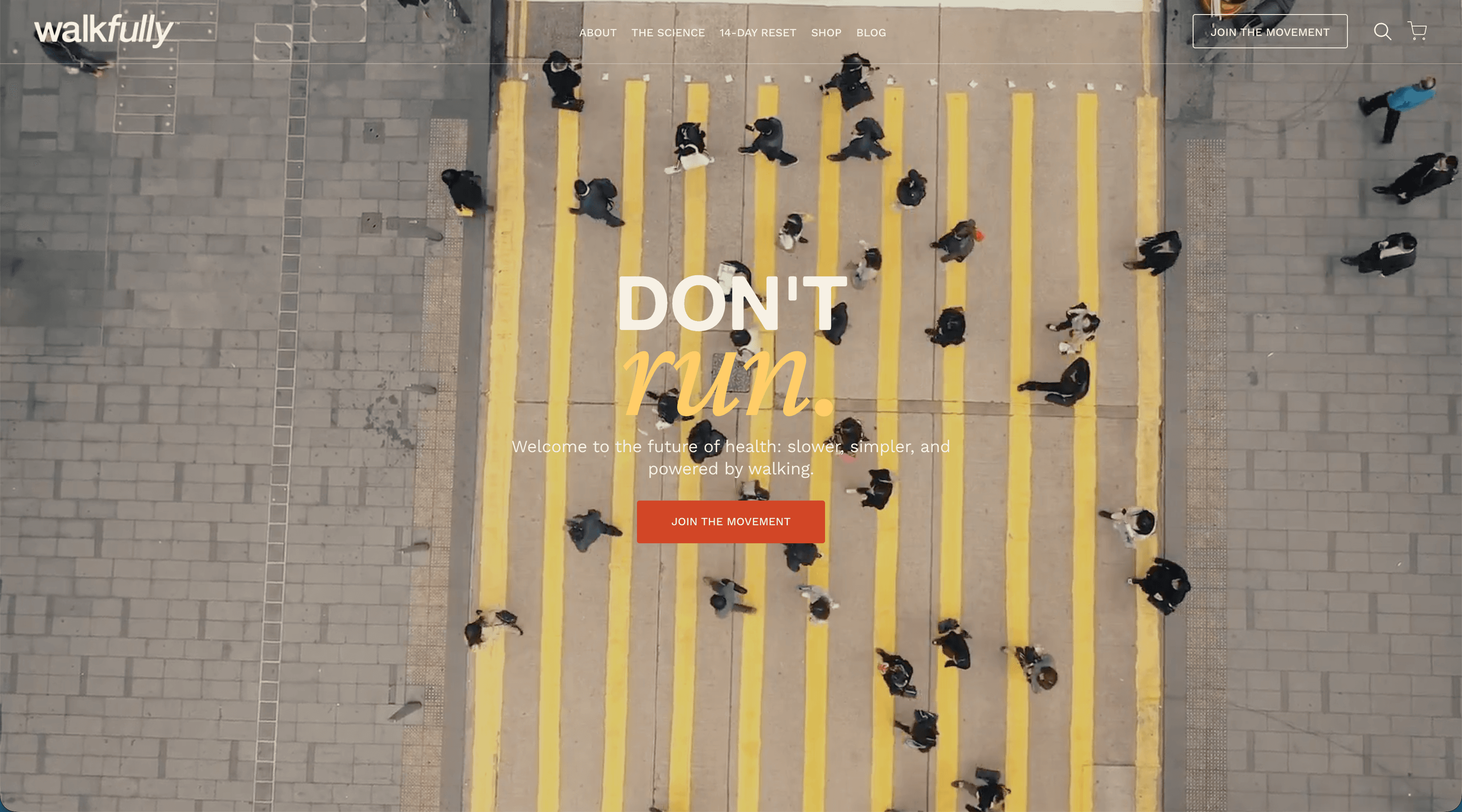 Captura de pantalla del sitio Walkfully